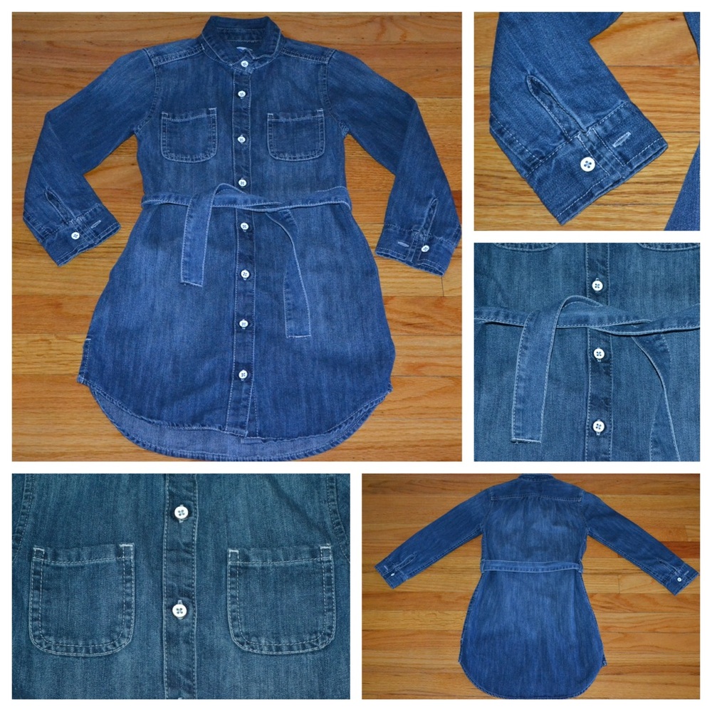 Youth girls denim Old Navy dress, size S 6-7